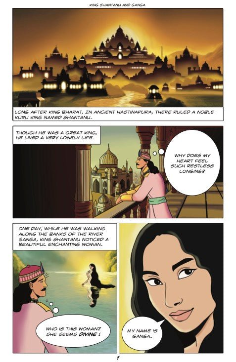 3 - King Shantanu and Ganga - The Patel Comics