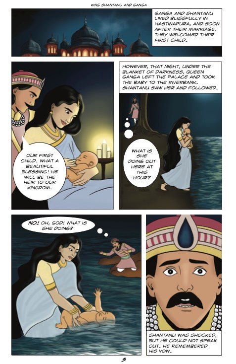 3 - King Shantanu and Ganga - The Patel Comics